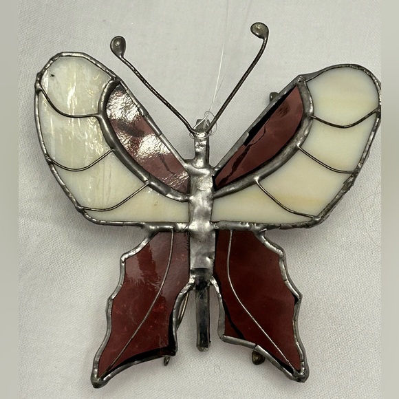 Set 3 trinkets for home decorJadeite stone grapes Stain glass butterfly Onyx box - Picture 4 of 13
